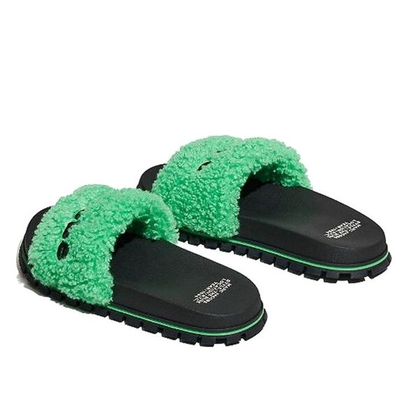 Marc Jacobs The Teddy Slide – Fluffy Green - Picture 3 of 9